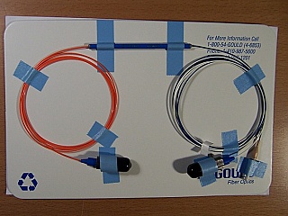 Min order qty=4pc. 10%/90% 1x2 tap coupler at 1550nm. With two FC/PC connectors and one LC/PC connector. Low polarization tap coupler. Gould model: 44-20355-10-49680