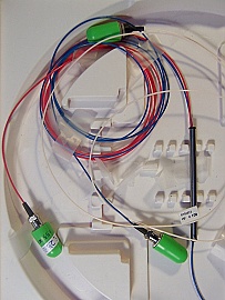 5%/95% 1x2 tap coupler over 1550nm+/-40nm. With three FC/APC connectors.  FOCI model: C-WS-AL-05-S-1210-15-AP/AP