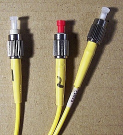 1x2 coupler. With three FC/PC connectors.  AMP/TE model: 7-107798-2. 'Sell As Is', 'No return'