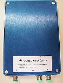 50%/50% 1x2 coupler at 1550nm(+/-40nm). FC/APC adapters. Wavelength flattened. Model: 45-10355-50-14161