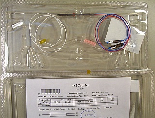 50% 1x2 coupler around 1550nm band, model:FFCJCKB102301-001. W/MU connectors.