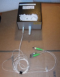50%/50% 1x2 coupler at both 1.31/1.55um. With 3 FC/APC connectors.