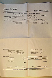 1%  2x2 coupler 1.55/1.3um, SC/APC connectors.