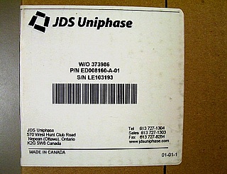 APD photodetector for both 1.55um/1.3um. The fiber pigtail is about 15.5cm or 21.5cm. Removed from JDS kit. 'Sell as is', no return.