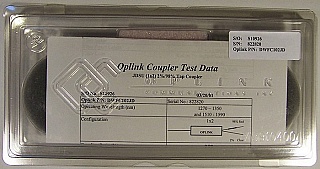 2%/98% wideband 1x2 coupler over 1270-1350nm and 1510-1590nm. With two LC/PC connectors. Oplink P/N: DWFC102JD