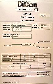5%/95% 1x2 wide-band coupler, ove S-C-L band, 15xxnm, Dicon model: FFT-5-15-1-1-N-1