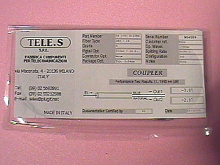 50% 1x2 coupler at 1.55um, by TELE.S.