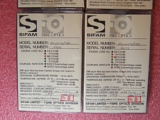 50%/50% 1x2 couplerfor both 1.3/1.55um, SIFAM P/N: 2SWM13/15c