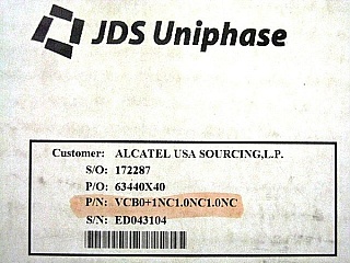 1550nm E-VOA(VCB attenuator), JDS P/N: VCB0+1NC1.0NC1.0NC. With test data