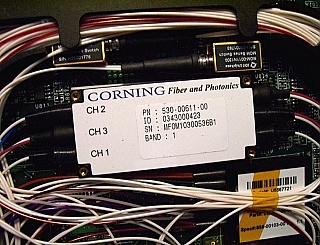 12-fiber WDM filter, by Corning fiber and photonics