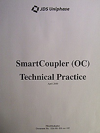 Smart coupler (OC1310) with optical circulator and optical switch at 1310nm. JDS P/N: 500.530.006
