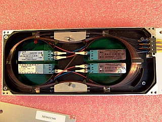 OC-192 Optical interface OADM module for L-band, around 1585nm, removed from Innovance OC-192 long haul transmission system: OADA card.  JDS P/N: OIA0006-02. Revision: 01