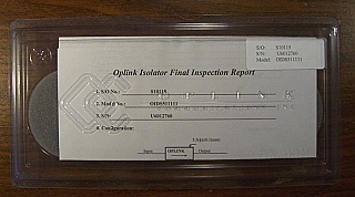 1.55um Dual-Stage Isolator. Oplink model: OIDS511111
