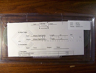 1.55um single-stage isolator. With SC/PC connectors. Oplink model: OISS511311. P-grade.