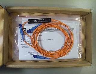 50%/50% 1x2 broadband MMF coupler/splitter, over 1500-1580nm and 1275-1335nm. 3 SC/PC connectors. JDS model: AC1100-B10