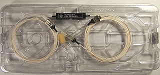 10%90% broadband 1x2 coupler over both 1.3 and 1.55um windows, 50/125um MM fiber. with 3 FC/PC connectors. JDS P/N: AC1900-B17. With actual test data