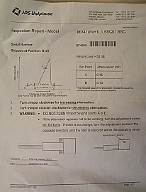 JDS VOA,wavelength-flat, SC/UPC, optimized at 1.55um. Model:MV470W.