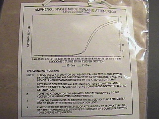 Amphenol Manual VOA, Biconic, (same photo except connector)
