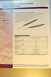 1490nm 1x2 polarization combiner over 1480-1510nm. Oplink P/N: PMBC1490P0AGE01.