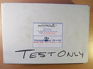 1310nm In-Line Polarizer, General Photonics model: POL-001-FC/APC-1-SS