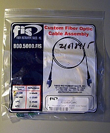 Gold tipped fiber 100% reflector, with FC/APC connector at the other end. FIS P/N: F11080FCAPC