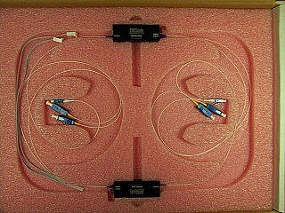 1x2 Dicon 1.3um prism non-latching switch module, for 1270nm - 1360nm. with 2 SC/PC and 1 LC/PC fiber connectors. Dicon model: SP-12-9-N-X1-X2-N-9-X3-Z2