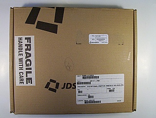 1x2 JDSU latching Switch with 3 FC/APC fiber connectors, 1.3/1.55um. JDS P/N: SN12-Z50. With RMA label on the product box