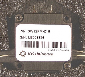 1x2 JDSU Switch with 3 Panda PM fiber FC/PC connectors. JDS P/N: SW12PM-Z16
