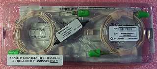 2x2 JDSU latching Switch with 4 FC/APC fiber connectors, 1290-1330nm and 1525-1575nm. JDS P/N: SN22+107DUNC.