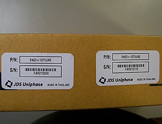 2x2 JDSU latching Switch without fiber connectors, 1525-1575nm. JDS P/N: SN22+1075UNC.