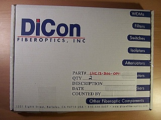 1x2 Dicon prisma latching switch module, 850/1310nm. Multimode fibers with 3 LC/PC connectors. Dicon model:SP-12-62-L3-8/13-LC-0.5