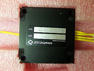 1x4 JDSU non-latching Switch with 4 FC/APC connectors. For 1.55um. TTL drive. JDS P/N: SW104+2275USPL1.5, model: SW+2-00066