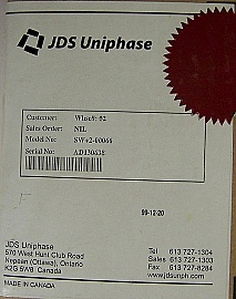 1x4 JDSU non-latching Switch with 4 FC/APC connectors. For 1.55um. TTL drive. JDS P/N: SW104+2275USPL1.5, model: SW+2-00066