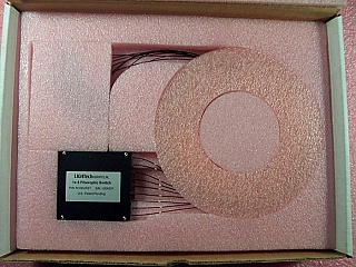 1x8 LT800-series switch module, single-mode fiber, 1.55um wavelength. With BSC II/UPC connectors. LIGHTech P/N: N108LRST-SCU2.