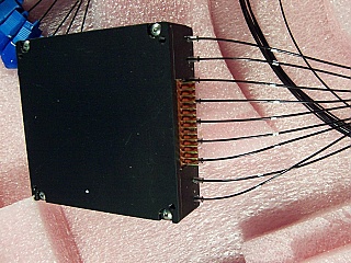 1x8 LT800-series switch module, single-mode fiber, 1.55um wavelength. With BSC II/UPC connectors. LIGHTech P/N: N108LRST-SCU2.