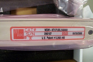 1310/1550nm unidirectional mux/demux in one case. SC/UPC. 2000 model. ADC P/N: WDM-K7U7UBL2A0000