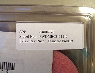 1310/1550nm bi-directional WDM combiner/coupler/filter. SC/APC.  E-tek P/N: FWDMB03111115