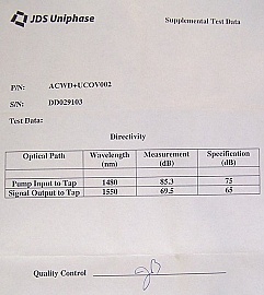 $10 each if buy 200pc or more. (1450-1490)nm/(1530-1565)nm WDM combiner with integrated 5% tap. Model: ACWD+UCOV002