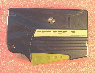 Fiber connector cleaner,  one slot. Cleaning time: 400. Made in Japan. NTT AT OPTIPOP-R1 series, model: ATC-RE-01