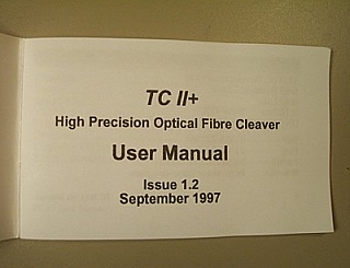 Tritec TCII+ Optical Fibre Cleaver. It probably needs repaired