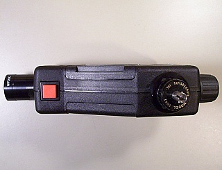Noyes handheld fiber optic microscope, OFS 300, with BG39 0.73-1.1um cut safety filter. with ST adapter