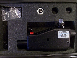 Noyes handheld fiber optic microscope, with carrying case. OFS 300. With ST and SC adapter