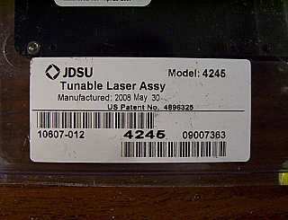 Agility/JDS 4245 Widely Tunable Laser Transmitter, over C-band, 3dBm. Sell 'As Is'