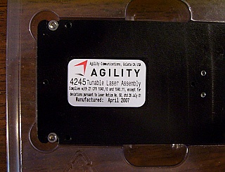 Agility/JDS 4245 Widely Tunable Laser Transmitter, over C-band, 3dBm. Sell 'As Is'