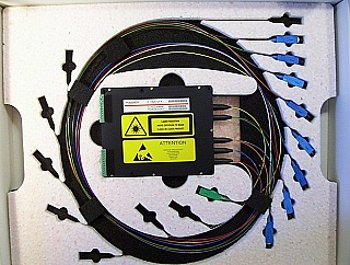 17dBm - 23dBm 2-stage C-band EDFA module with mid-stage port, Alcatel 1926 OFA DWDM, Add Drop MUX, P/N:3CN00364AA. With 9 fiber connectors.
