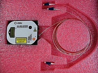 OA 400 C-band series mini EDFA module,  fixed gain, 17dBm saturated output. With a 976nm kink-free power >360mW pump laser,  JDS model: OAA-17U04G4CB-R. P/N: 21089730
