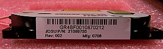 OA 400 C-band series mini EDFA module,  fixed gain, 17dBm saturated output. With a 976nm kink-free power >360mW pump laser,  JDS model: OAA-17U04G4CB-R. P/N: 21089730