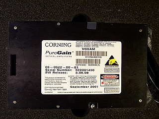 EDFA module with two 974nm pump lasers (145mW and 105mW kink-free power), Corning Puregain module. Corning model:  03-0522-00-01