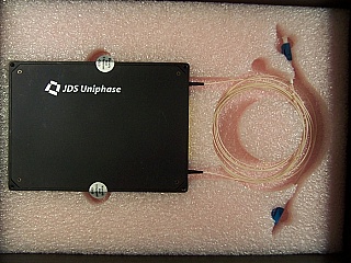 16.1dBm C-band 1.55um  Metro booster EDFA module, gain flat for multiple wavelengths over wide band. JDS Uniphase Model: GBLKB155LUX01