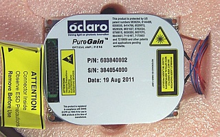 $450 each if buy 4pc. Puregain1600P(or Puregain1600) 15dBm C-band 1.55um gain-flat low-noise EDFA module.  With one 974nm >380mW pump laser. With two SC/APC connectors. Oclaro/Avanex P/N:603840002